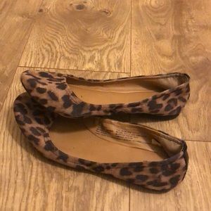 Animal print ballet flats
